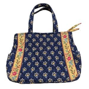 2002 Vera Bradley Retired Maison Blue Mini Tote Bag
